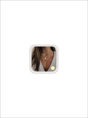 14K Gold Plated Layered Initial Necklace Bar Stacking Y Necklace Women Jewelry